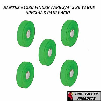 Bantex Cohesive Gauze Safety Finger Tape Green 3/4" X 30 Yd. #1230 (5 Roll Pack)