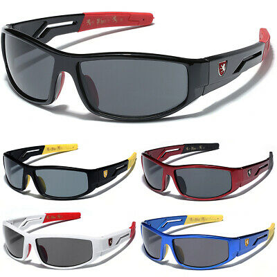 Kids Boys Baseball Cycling Sport Wrap Sunglasses Children Black Red Blue Glasses