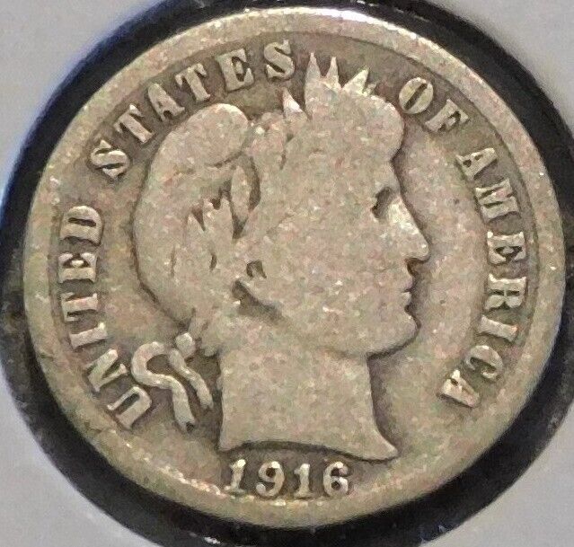 Silver Dime - Barber - 1916-s - $1 Unlimited Shipping