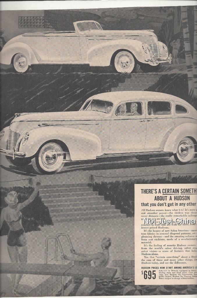 Vintage Hudson, 1939, Hudson, Advertisement