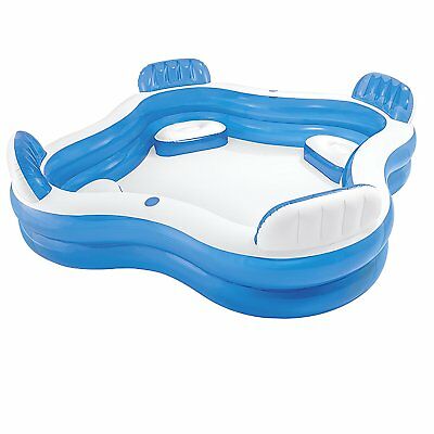 Intex 56475ep Swim Center Family Lounge Inflatable Pool 90inch X 90inch X 26inch