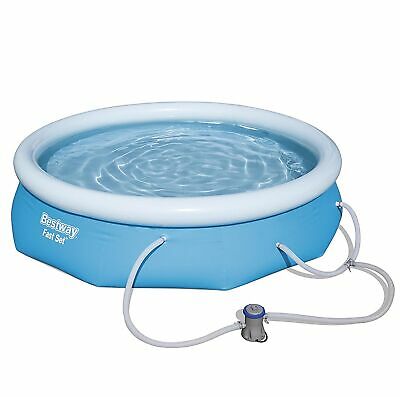 Bestway 10' X 30" Fast Set Inflatable Above Ground Swimming Pool W/ Filter Pump