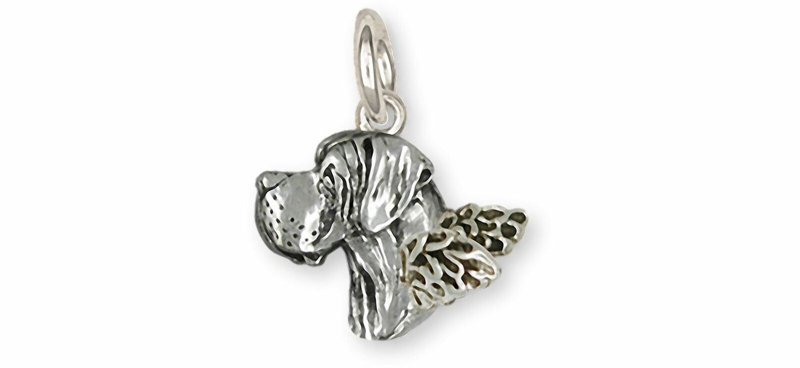 Great Dane Angel Jewelry Sterling Silver Handmade Great Dane Charm  Gdl18h-ac