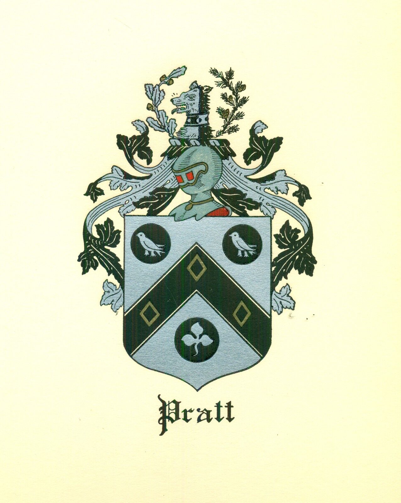 *great Coat Of Arms Pratt Family Crest Genealogy, Would Look Great Framed!