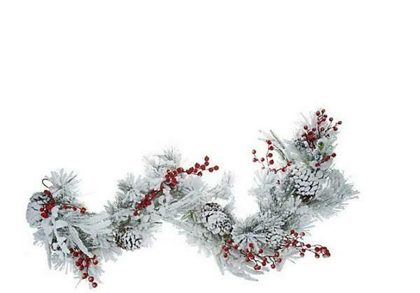 4' Snowy Berry Pinecone Garland By Valerie