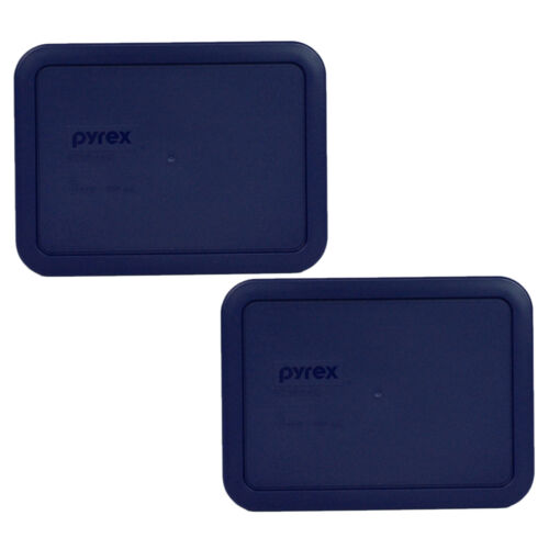 Pyrex 3 Cup Rectangular 2pk Storage Lid Cover Blue 7210-pc New For Glass Dish