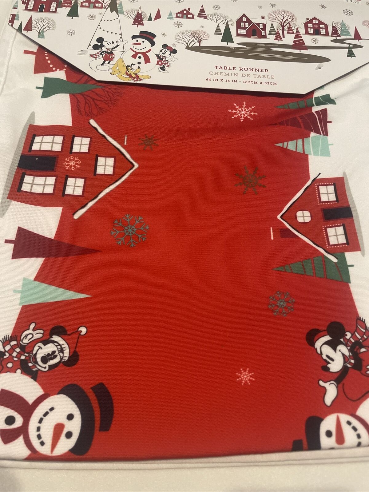 Disney Store Christmas Table Runner  Rare 64” X 14”