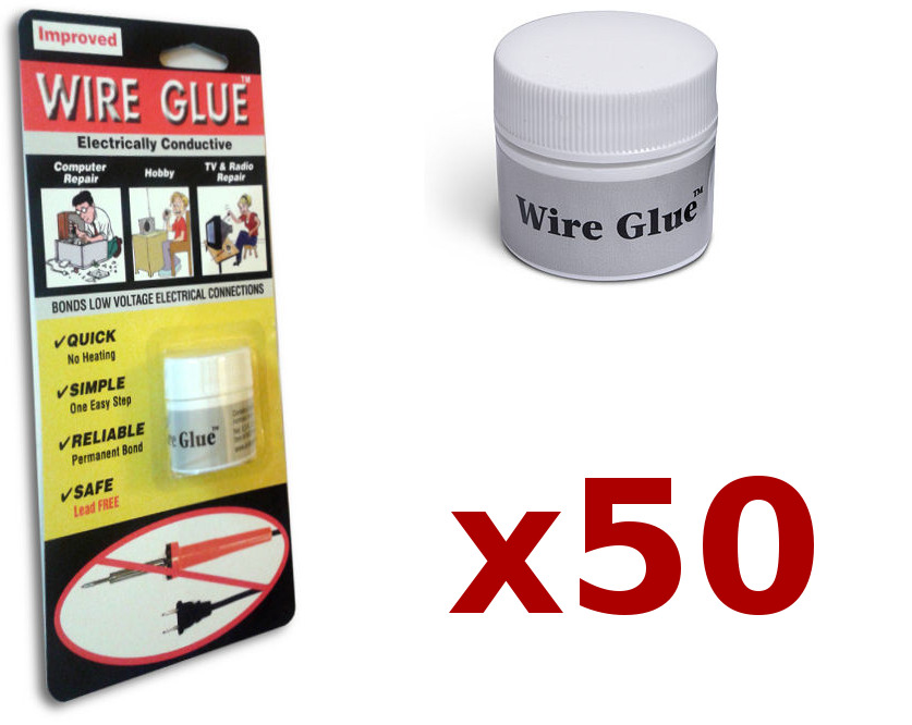 50x Highly Conductive Wire Glue/paint For Ac/dc (trade Pack) - No Soldering Iron