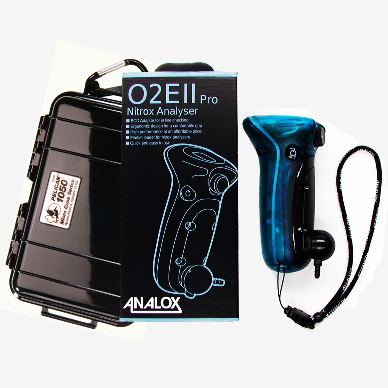Analox O2eii Pro Analyzer With Custom Pelican Waterproof Case - Nitrox Scuba