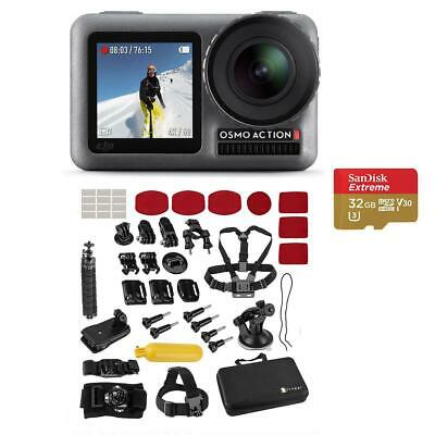 Dji Osmo Action 4k Hdr Camera With Froggi Extreme Accessory Set, And 32gb Card