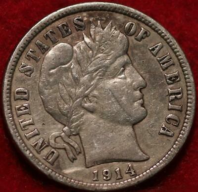 1914-d Denver Mint Silver Barber Dime