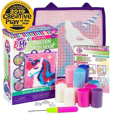 Ultimate Unicorn Latch Hook Kit For Kids - Diy Mini Rug Sewing Set For Girls