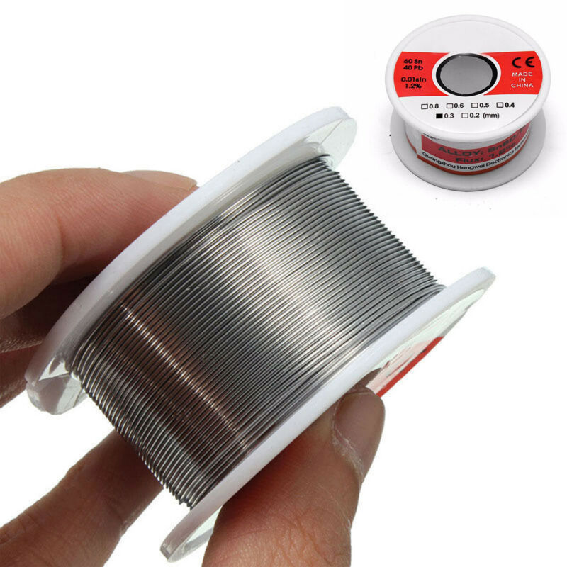 Fine Solder Wire 0.3mm 60/40 1.2% Flux Reel Tube Tin Lead Rosin Core Soldering#