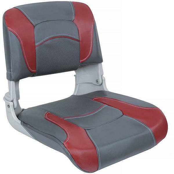 Clam Shell Fishing Seats Charcoal And Red