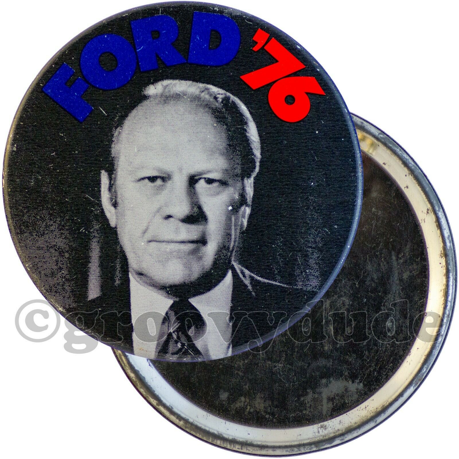 1976 Gerald Jerry Ford '76 For President Political Campaign Pin Pinback Button