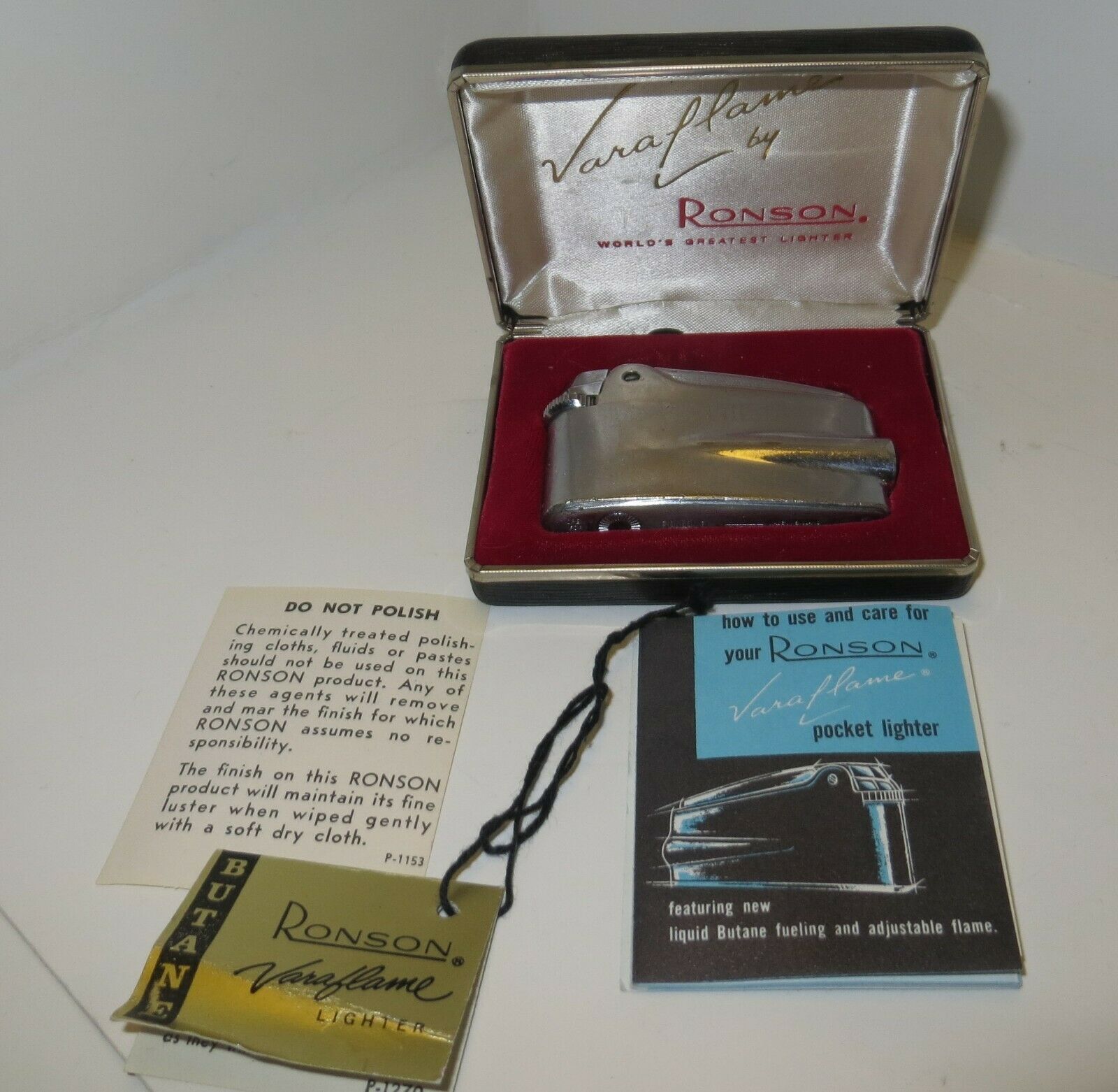 Vintage Ronson Varaflame Lighter W/paperwork & Original Box & Buxton Lighter