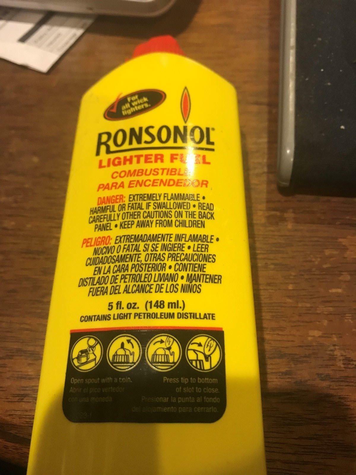 Ronsonol Best Lighter Fuel 5 Oz Bottle Works With All Wick-type Lighters