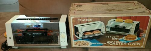 Vintage 1970 New Open Box Protor Silex Delix Super Speed Pop Up &toaster 0304w