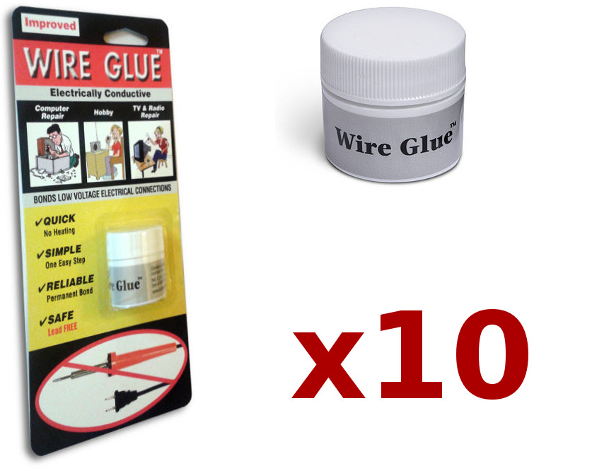 10x Highly Conductive Wire Glue/paint For Ac/dc (trade Pack) - No Soldering Iron