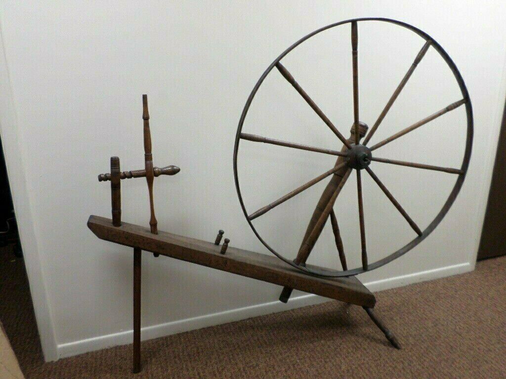 Antique "big Wheel" Spinning Wheel 42.5" Diameter (local Pickup Only)