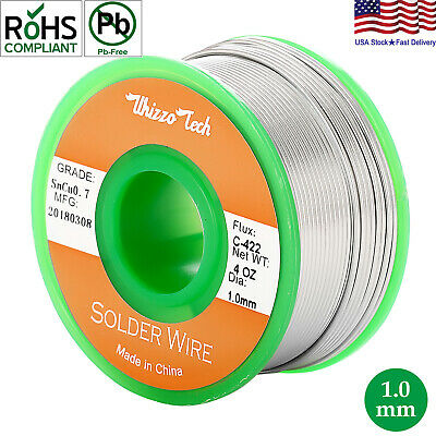 Lead Free Solder Wire Sn99.3 Cu0.7 With Rosin Core For Electronic 3.5oz 1.0mm