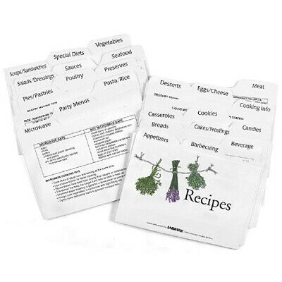 Labeleze Recipe Card Dividers 3 X 5