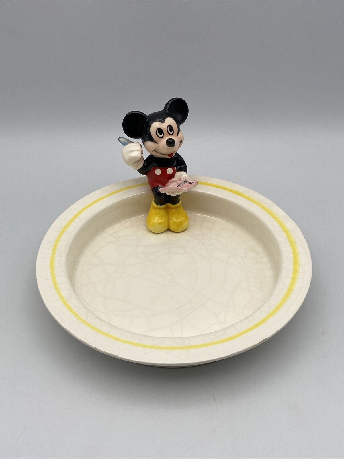 Rare Disney Mickey Mouse Letter To Minnie 1989 Good Company Ceramic Candy Dish