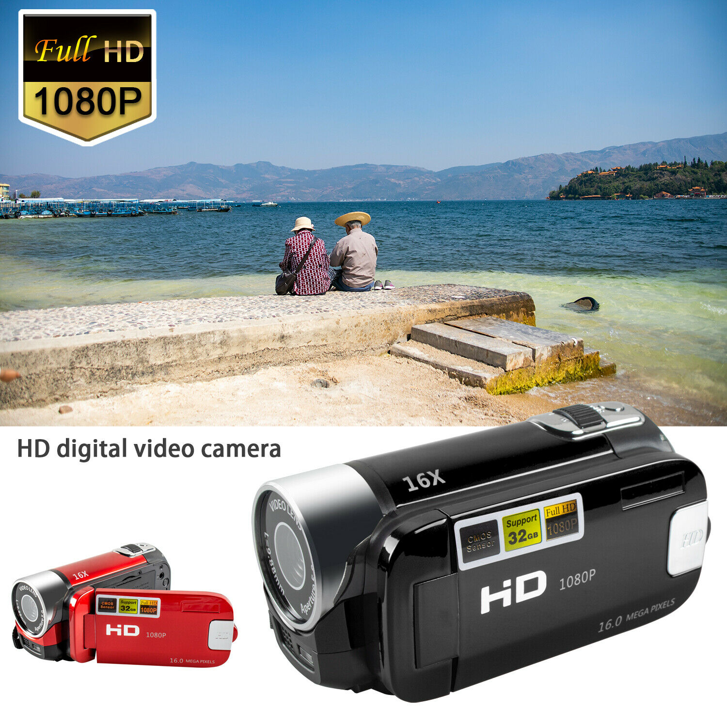 Video Camera Camcorder Digital Youtube Vlogging Camera Recorder 16x Digital Zoom