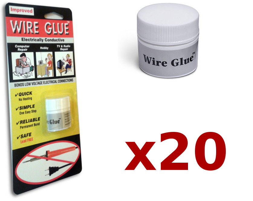 20x Highly Conductive Wire Glue/paint For Ac/dc (trade Pack) - No Soldering Iron