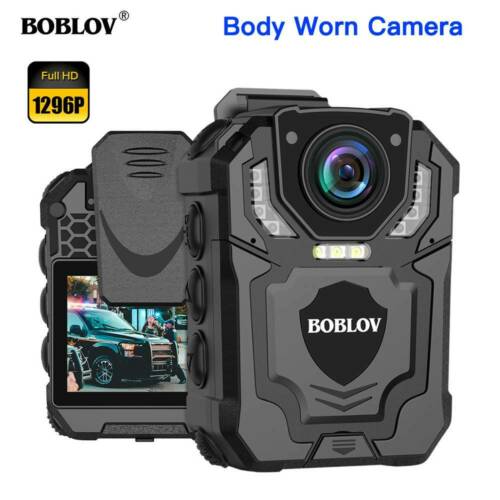Boblov 1296p Wearable Police Body Camera With Audio Recording Supported Max 128g