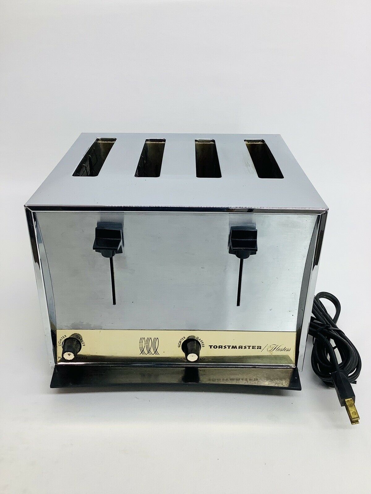 Vintage Toastmaster Hostess 4 Slot Toaster Model #d111-2 Stainless Steel