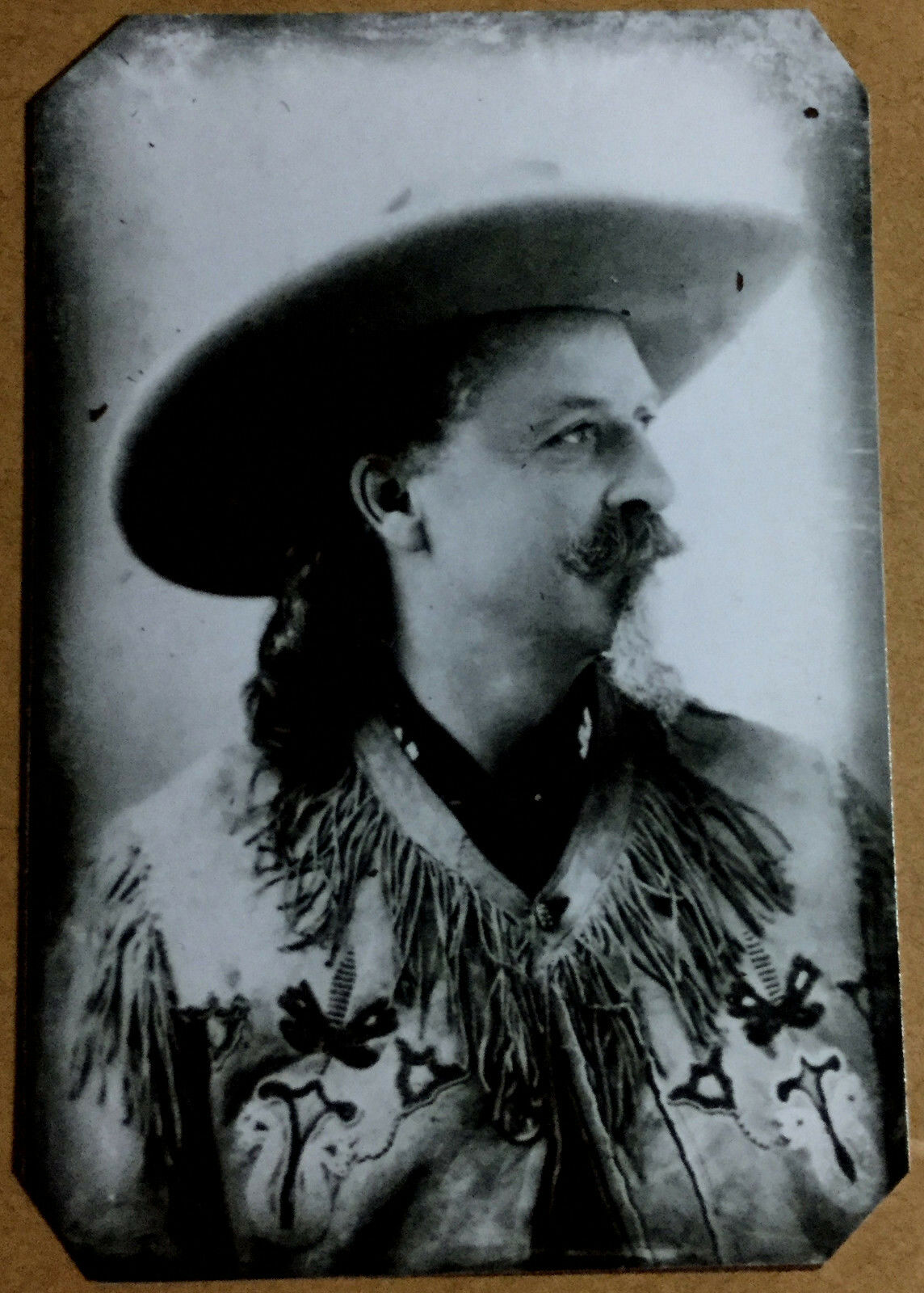 Buffalo Bill Cody American Scout Bison Hunter And Showman  Tintype C1058rp