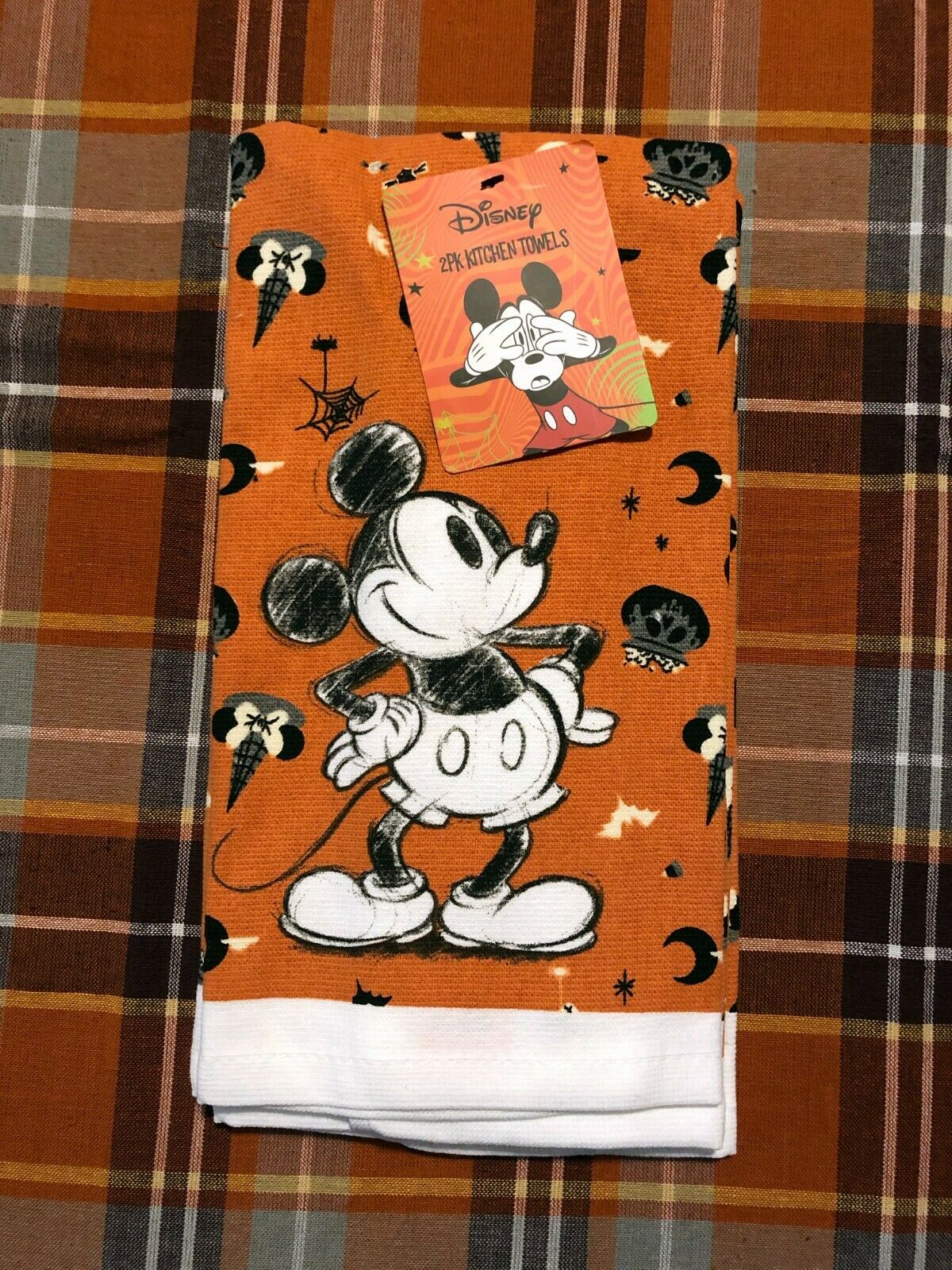 Disney Sketch Book Mickey Halloween 2 Pack Kitchen Towels New With Tags