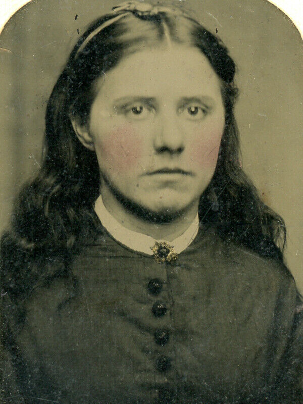 1860s Ninth Plate Tintype Young Lady From Russellville Alabama Album