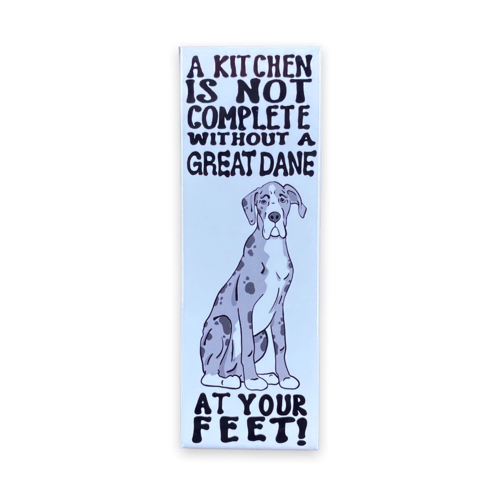 Merle Great Dane Dog Magnet Handmade Pet Portrait Art Kitchen Decor Gift