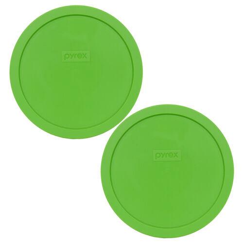 Pyrex 7402-pc 2pk Green Plastic Round 6/7 Cup Storage Lid Cover For Glass Bowl