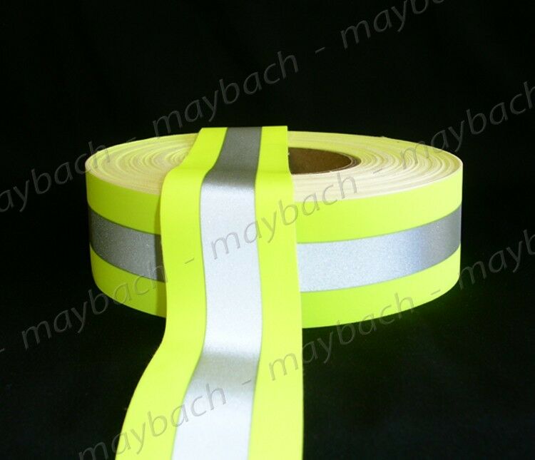 Reflective Tape 2" Sew-on Lime Yellow, Fabric Trim Vest