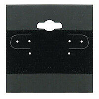 Earring Display Hang Cards Black Flocked 2 X 2 Inch (100)