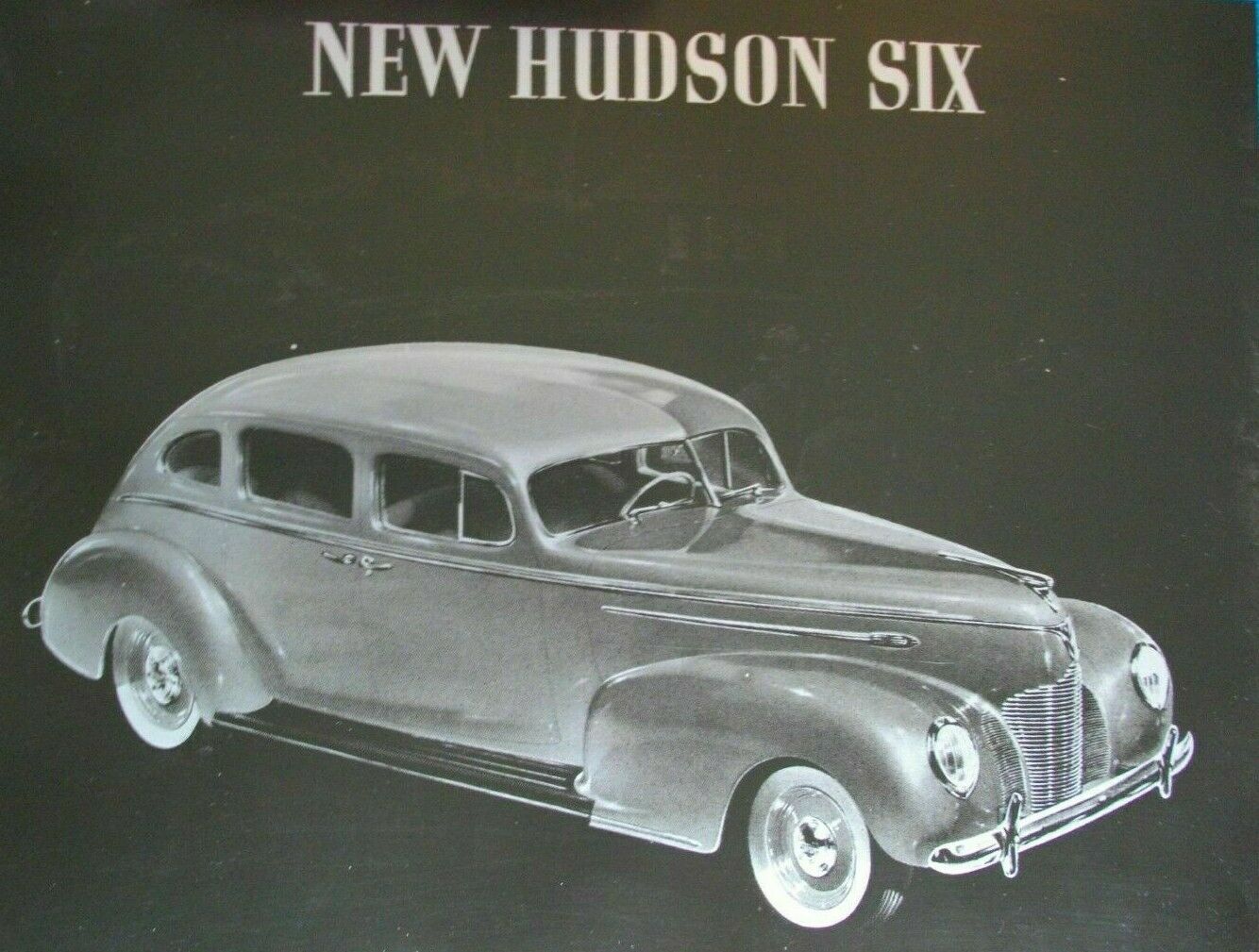 Vintage Print 1930s Hudson Six On 10" X 7.5" Solid Metal Backing Advertising