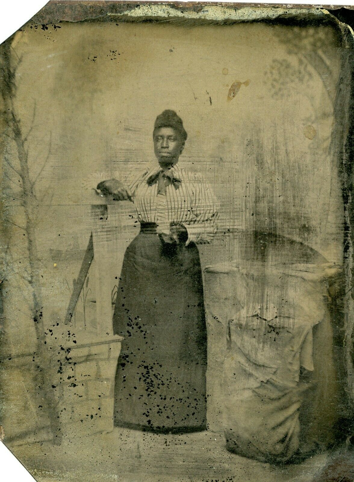 Black Woman African American Tintype Late 1800's