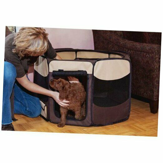 Travel Lite Portable Play Pen/soft Crate With Removable Shade 36-inch Sahara