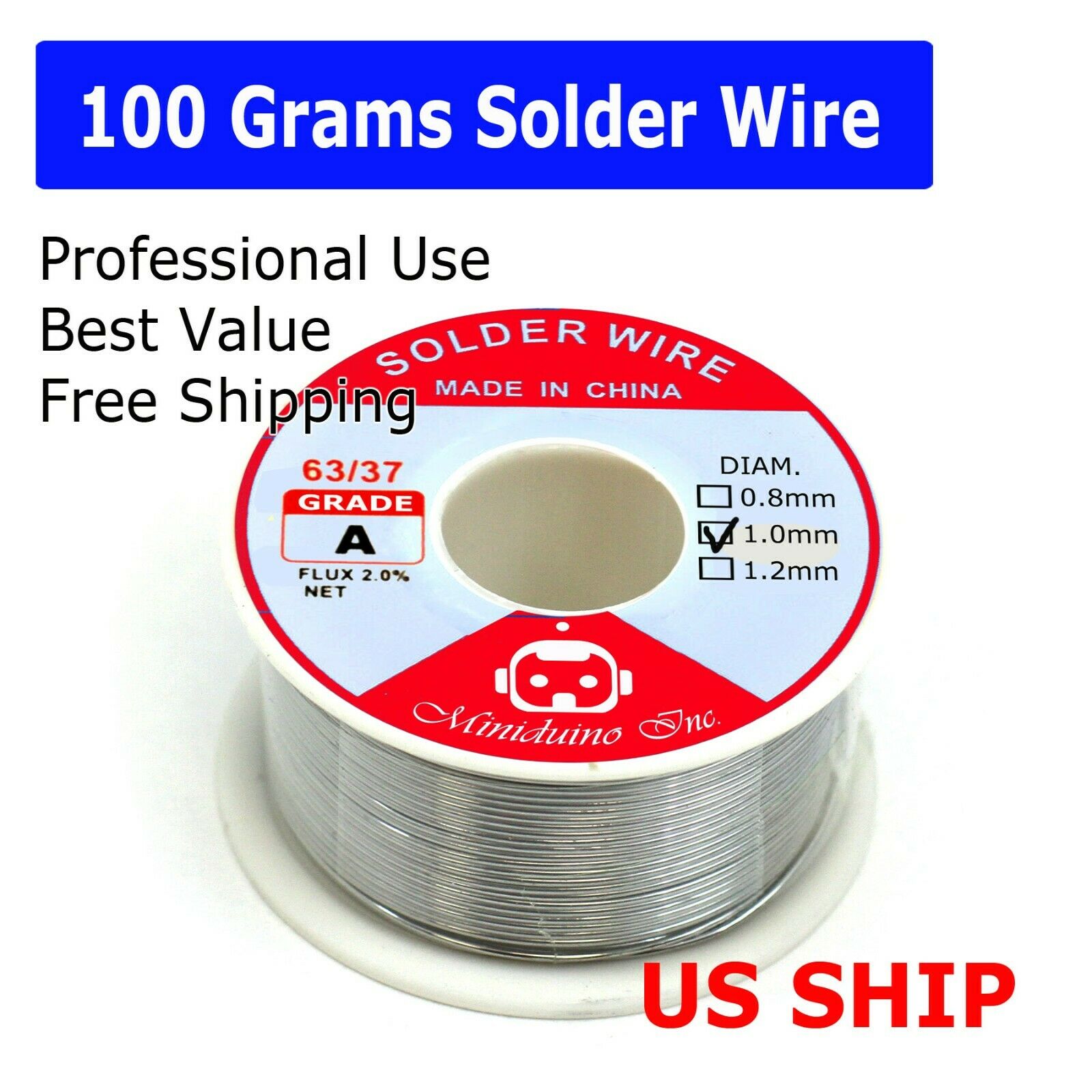 63/37 Tin Line Soldering 1.0mm Rosin Core Solder Flux Welding Wire Reel Hot