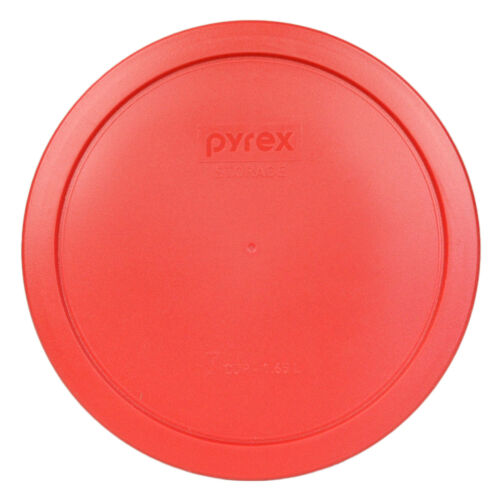 Pyrex Red Plastic Round 6 / 7 Cup Storage Lid Cover 7402-pc For Glass Bowl