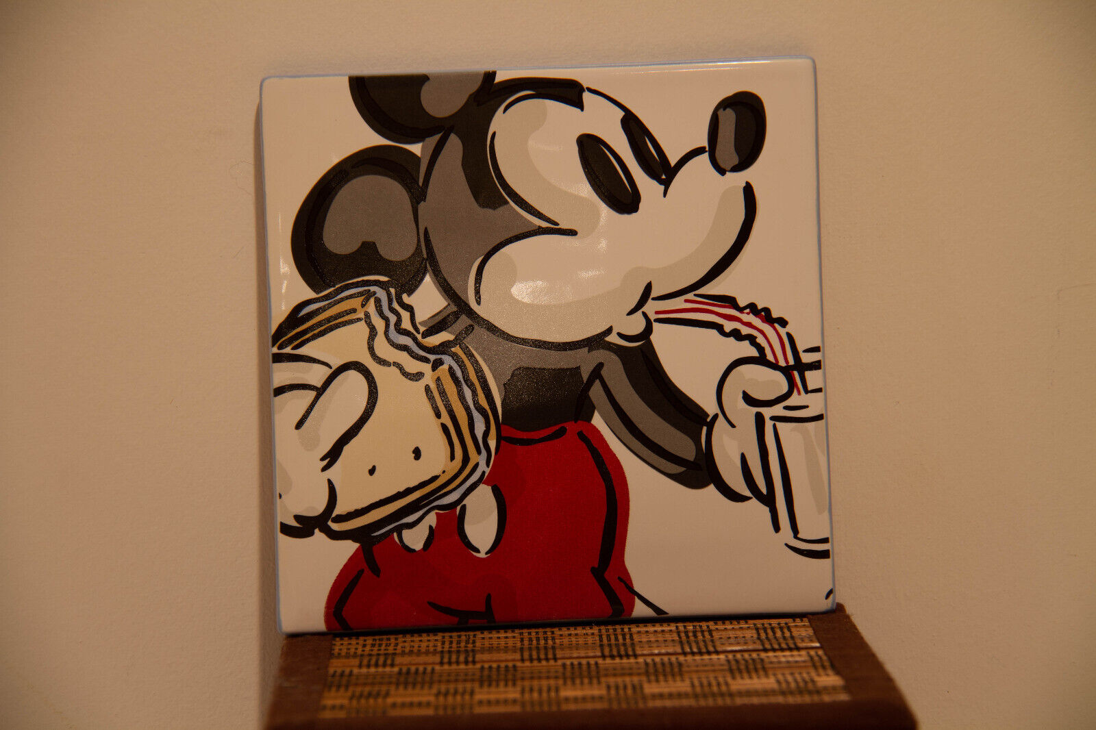 Disney Store Mickey Mouse Kitchen Tile Ceramic Trivet