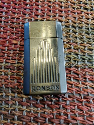Vintage Ronson Jet Lite Butane Torch Pocket Lighter, Flip Top - Burnished Finish