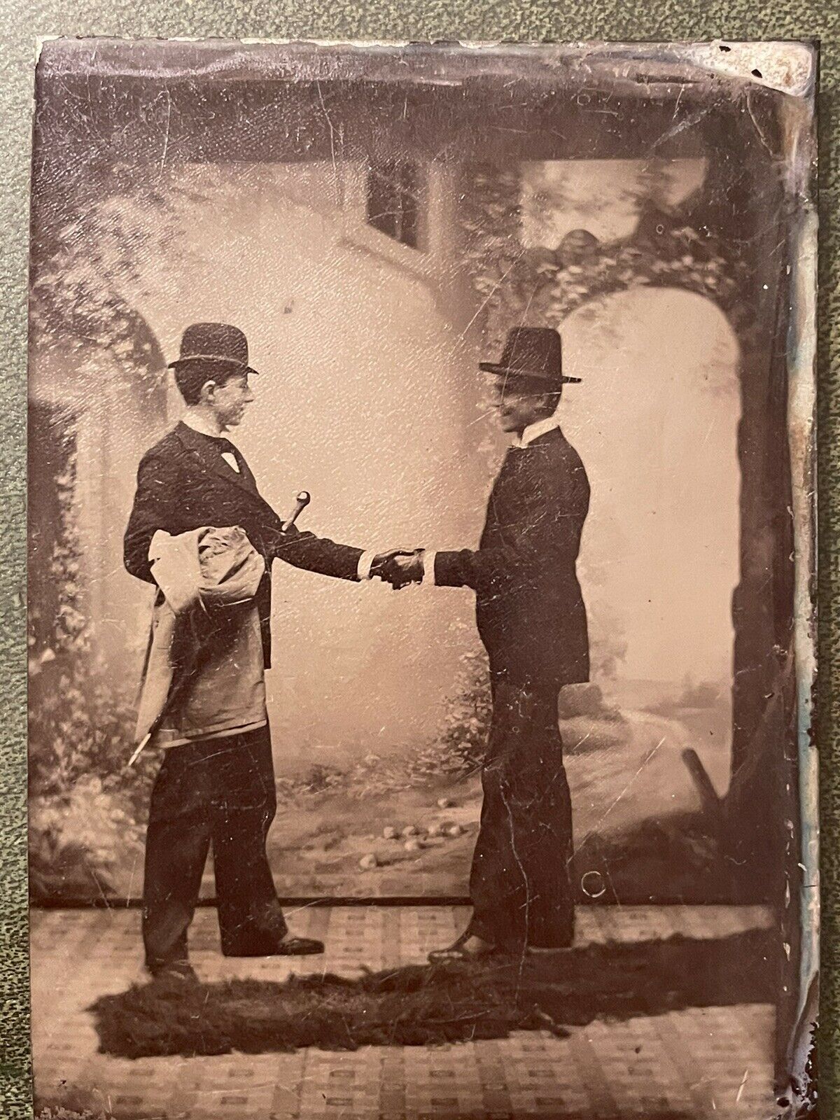 Victorian Tintype Two Men Shaking Hands Gay Int (#12)