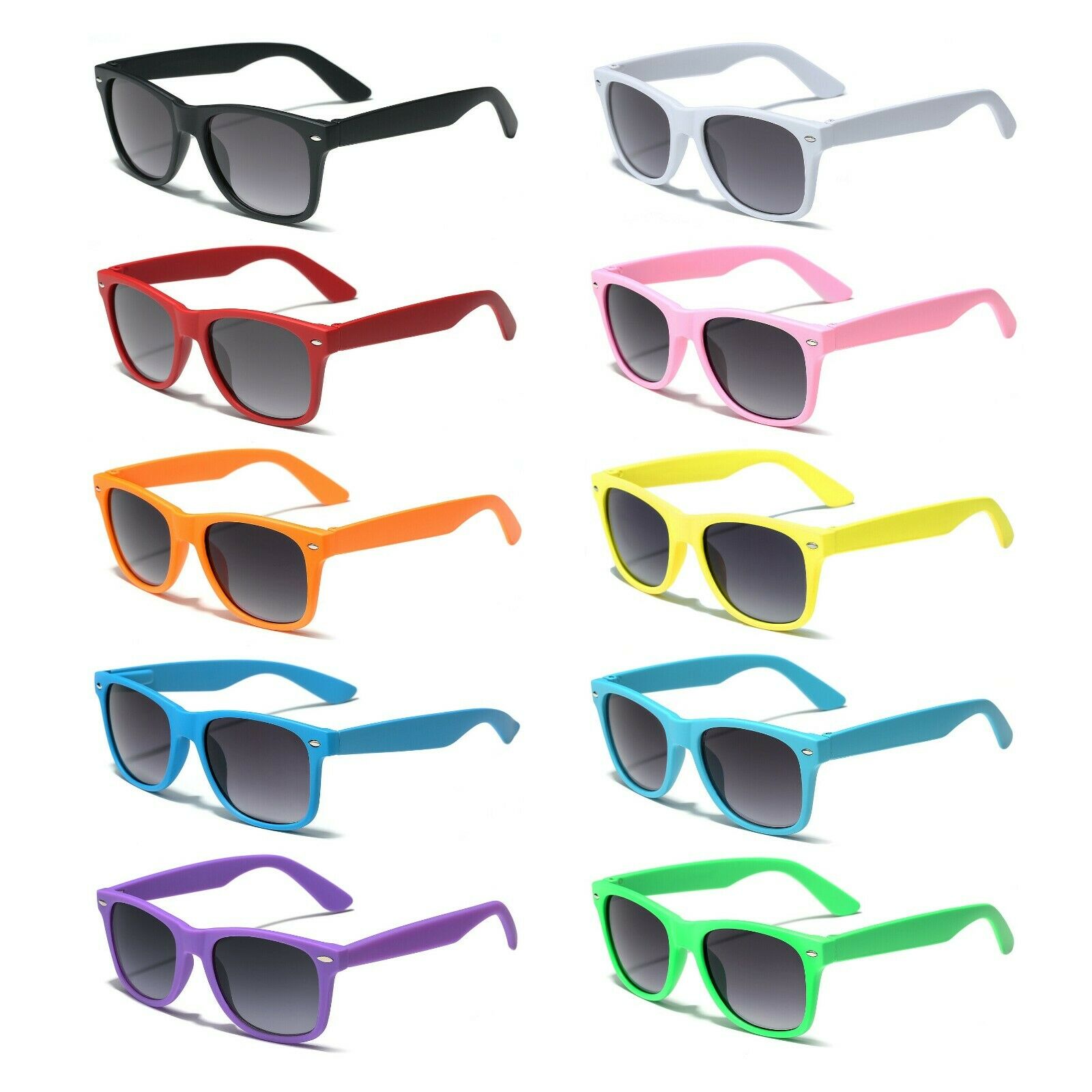 Kids Retro Sunglasses Boys Girls Rubberized Soft Frame Glasses Age 3-8