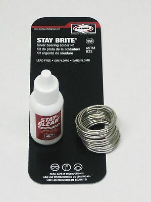 Harris Stay-brite Silver Bearing Solder & Stay Clean Liquid Flux Kit