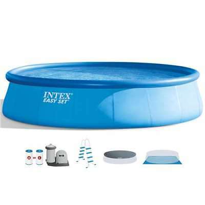 Intex 18' X 48" Inflatable Round Above Ground Swimming Pool Set (open Box)