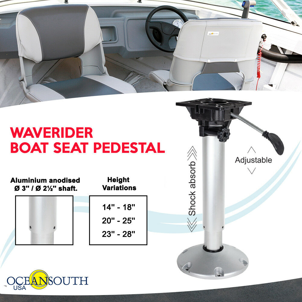 Shock Absorbing Adjustable Waverider Boat Seat Pedestal